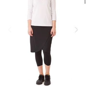 Faux Wrap Snoga Skirt With 3/4 Leggings
